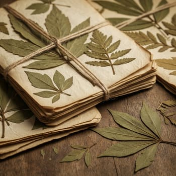 Pressed herbs used for shade curing