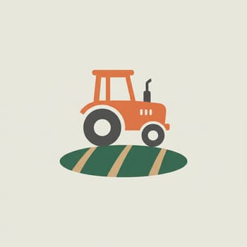 Tractor on a small field