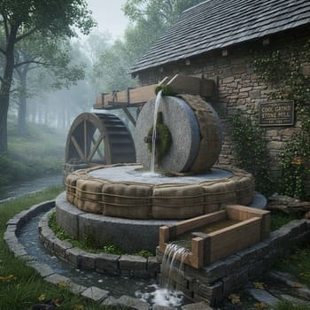 Stone mill dressed for a cool grind