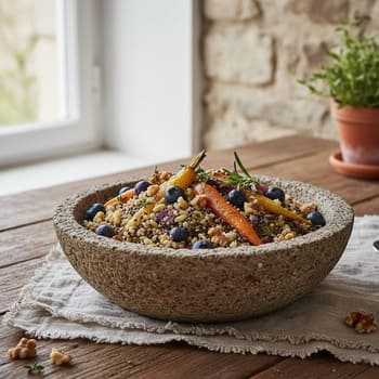 Stone-milled grain bowl