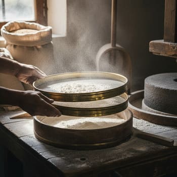 Flour mesh test on sieves
