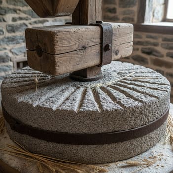 Close look at dressed mill stones