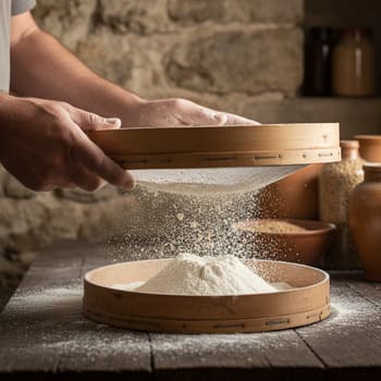 Sieve test for flour granulation