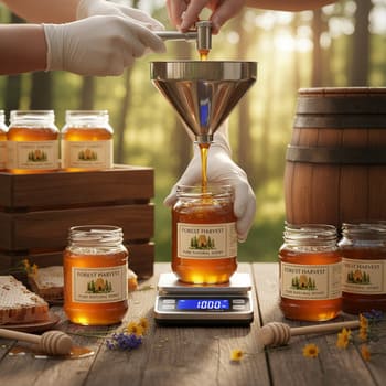 Fill weights for forest honey jars
