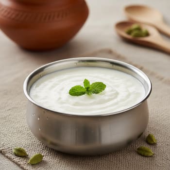Set curd in a small steel bowl